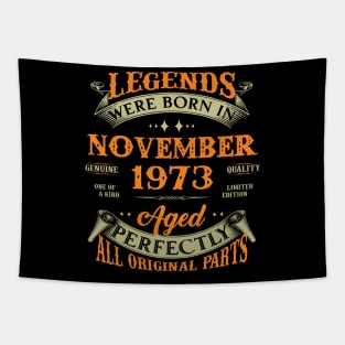 November 1973 Legend 50th Birthday Gift Tapestry