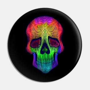 floral skull Pin