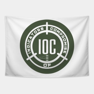 Cybersecurity IOC Indicators of Compromise Scope Sight Military Green Tapestry