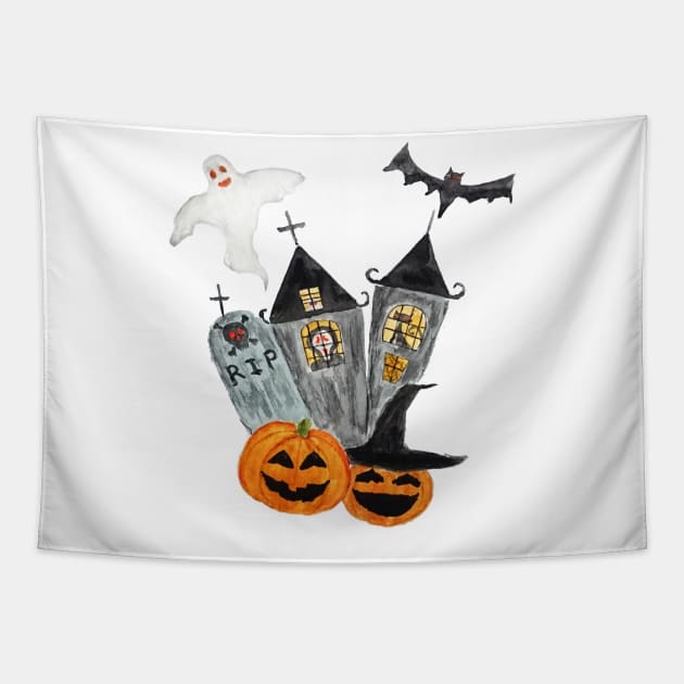 Halloween party Tapestry by colorandcolor