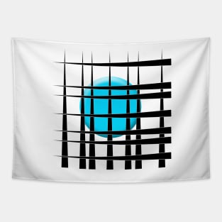 Blue Dot Art Tapestry