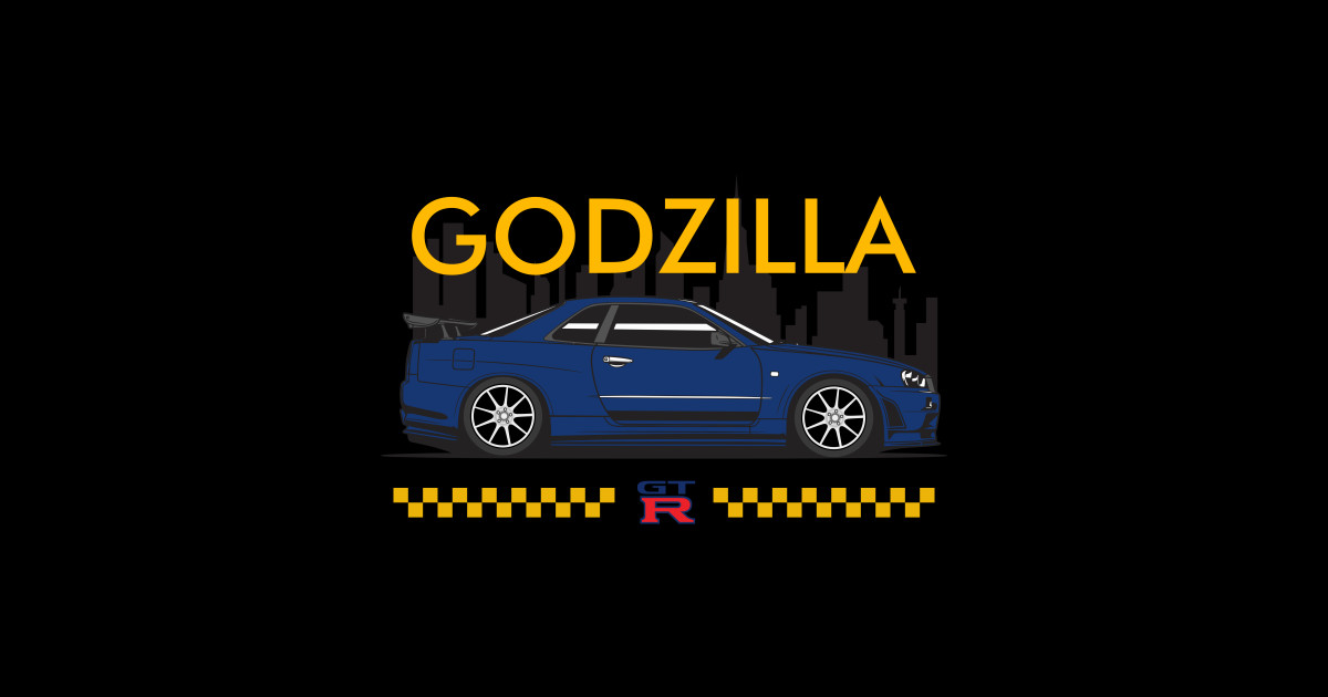 GTR R34 Godzilla - R34 - Sticker | TeePublic