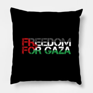 Freedom For Gaza - Palestinian Flag Symbol Of Bravery Pillow