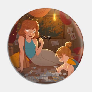 Mother and Daughter Pin