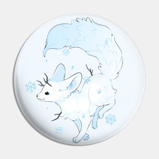 Winter fox Pin