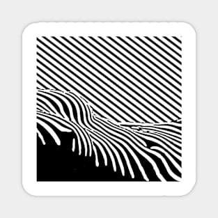 Modern Art Stripes (black) Magnet