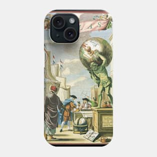 Vintage c. 1650 Atlas Frontispiece Phone Case