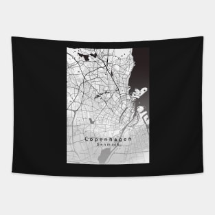 Copenhagen Denmark City Map Tapestry