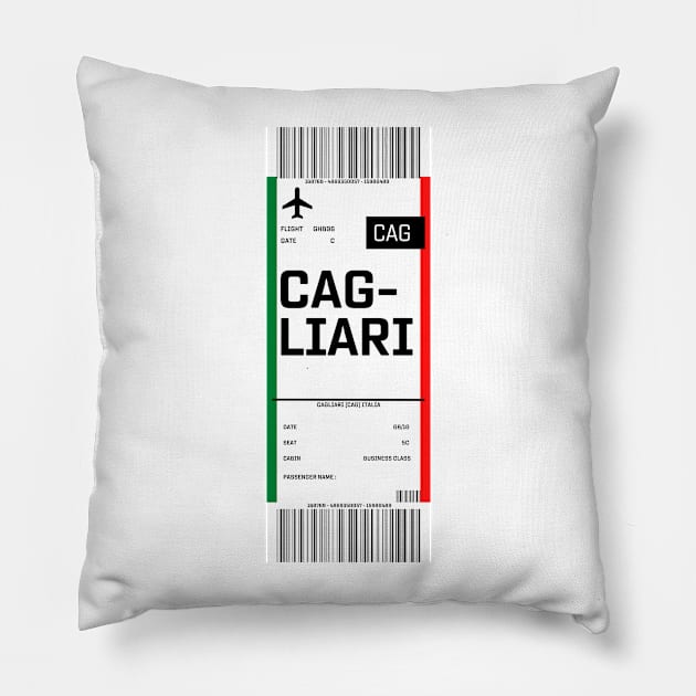 Boarding pass for Cagliari Pillow by ghjura