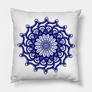 Denim Mandala Pillow