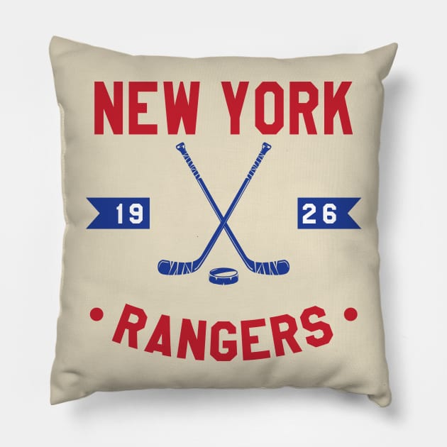 new york hockey Pillow by GS