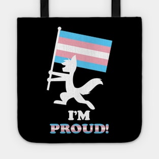 "I'M PROUD" Furry Trans Flag Tote