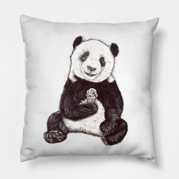 Panda Ice Cream Pillow by Brayanamis