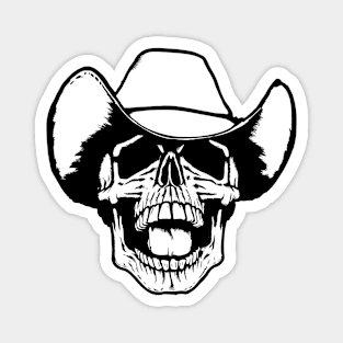 Laughing Cowboy Skull Magnet