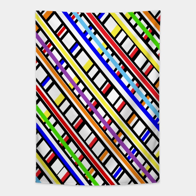 Colorful lines Tapestry by antArctica 