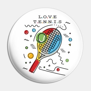 Love Tennis Pin