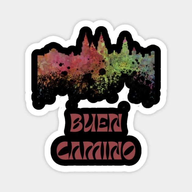 Buen camino with cathedral Magnet by marcos4deals