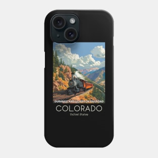 A Vintage Travel Illustration of the Durango and Silverton Narrow Gauge Railroad - Colorado - US Phone Case