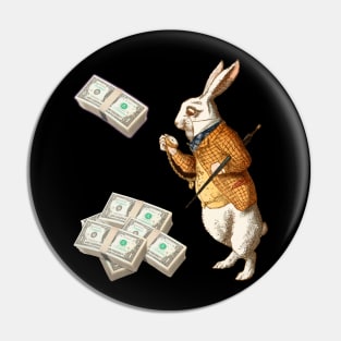 time is money rabbit and money Pin