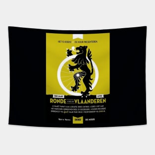 Ronde Van Vlaanderen Tour of Flanders Lion on Wheel Print Tapestry