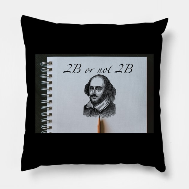 Shakespeare Pencil Pun Pillow by MercMonster48 