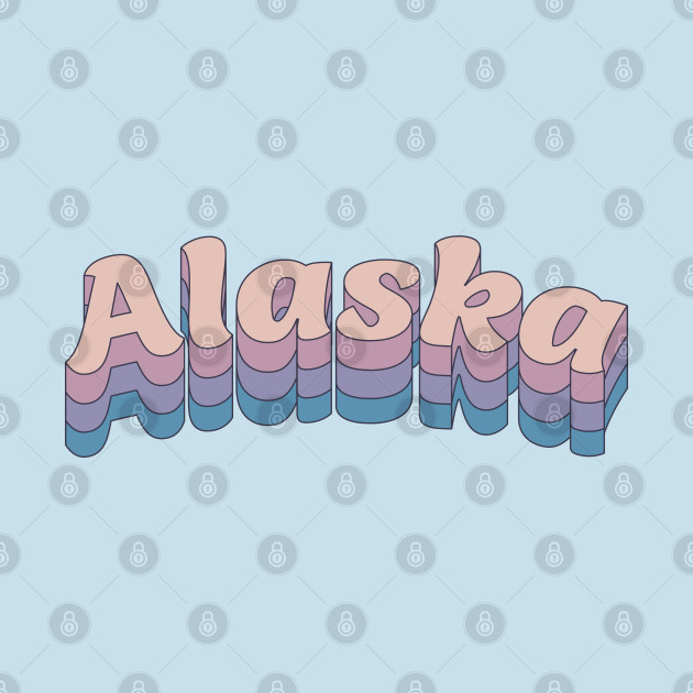 Discover Alaska State Retro Happy Arc - Alaska - T-Shirt