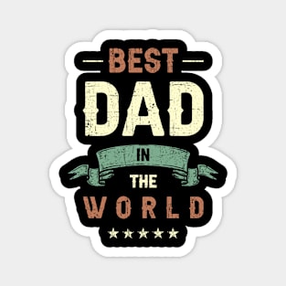 Best dad in the world, retro vintage look Magnet