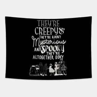 Addams Family Creepy Spooky Halloween Tapestry