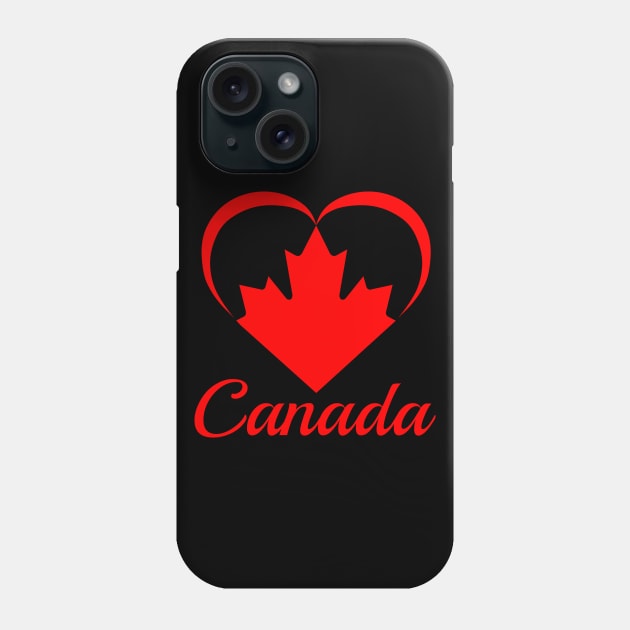 Canada Heart 2018 Red Phone Case by beerman
