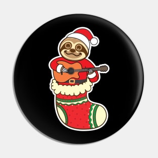 Sloth Xmas Stocking Pin