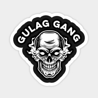 Gulag Gang Funny Video Games Smoking Skull Magnet