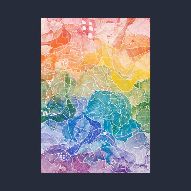 Rainbow Zentangle by Aymzie94