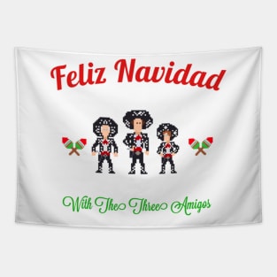 Amigos Feliz Navidad Tapestry