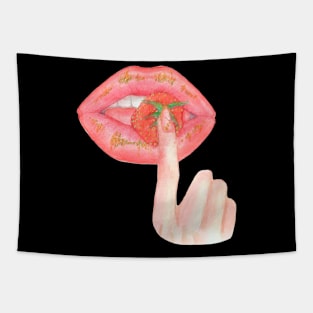 Strawberry lips Tapestry