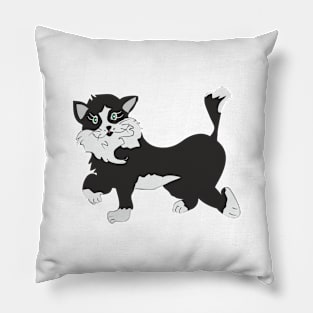 Green-eyed cat Pillow