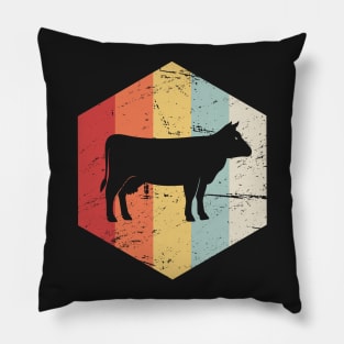 Retro 70s Cow Pillow