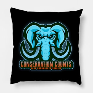 conservation counts , save endangered species Pillow