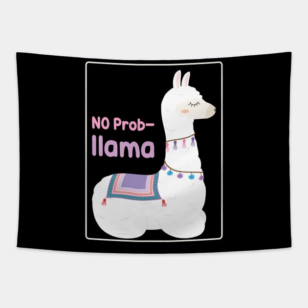 No probllama llama Tapestry by Imutobi