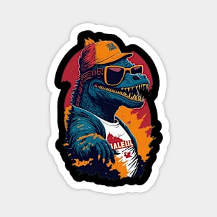 Retro Godzilla Magnet