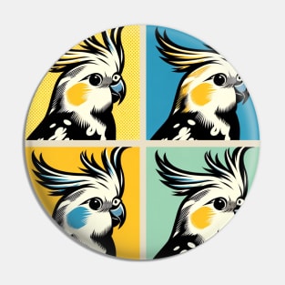 Pop Cockatiel Art - Cool Birds Pin