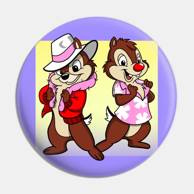 Chip n Dale Pin by GarryDeanArt