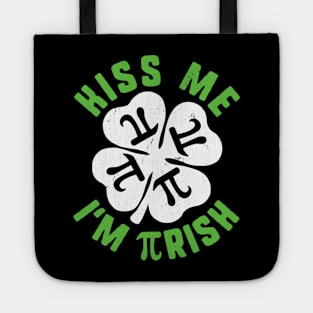 Kiss Me Im Pirish St Patricks Pi Day Math Teacher Shamrock Tote