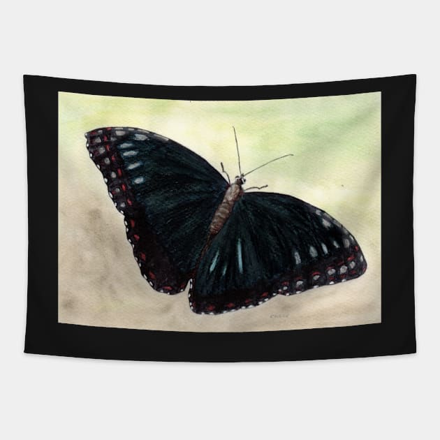 black butterfly Tapestry by Kunst und Kreatives