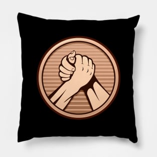 Arm Wrestling Bronze Pillow