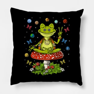 Mushroom Frog Meditation Pillow