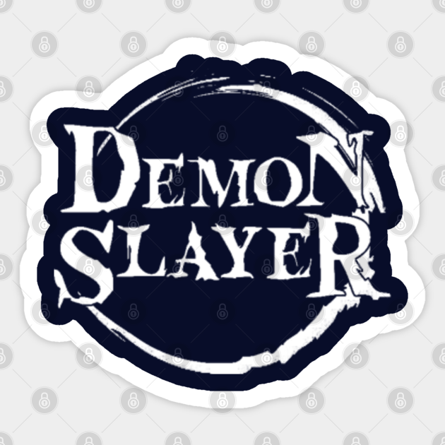 Demon Slayer Logo Kimetsu No Yaiba Demon Slayer Sticker Teepublic