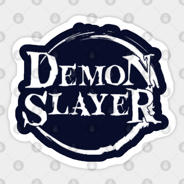 Demon Slayer Logo Kimetsu No Yaiba Demon Slayer Autocollant Teepublic Fr