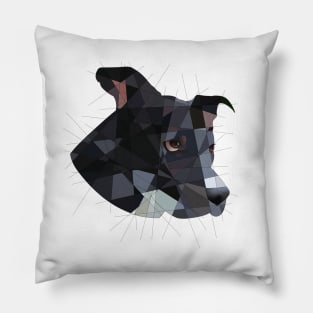 Geometric Black Dog Pillow