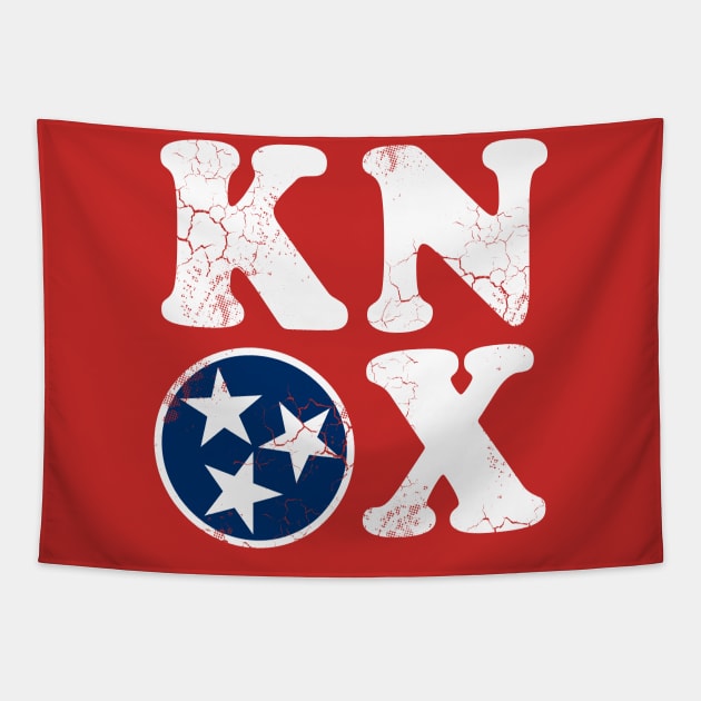 Knox Knoxville Tennessee Flag Vintage Fade Tapestry by E