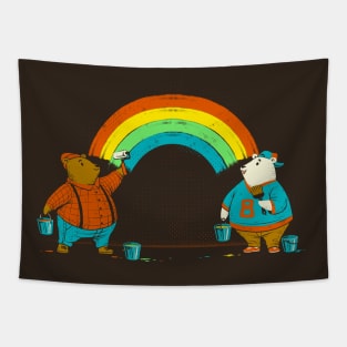 Love is Love Rainbow Bear Tapestry